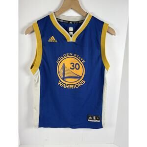 Stephen Curry #30 Golden State Warriors Adidas Youth M Blue NBA Jersey